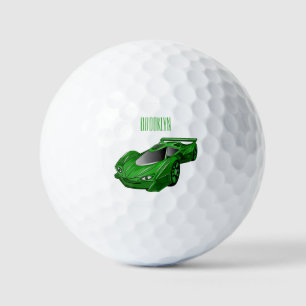 Pelotas De Golf Autobús deportivo verde con ilustracion aéreo