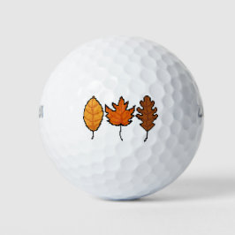 Pelotas De Golf Autumn Pixel Leaves