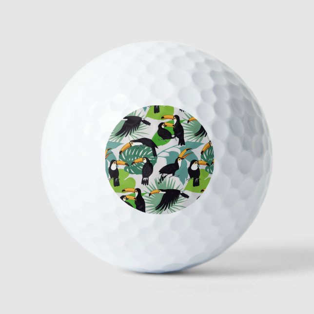 Pelotas De Golf Ave Turca: Patrón de hojas de palmera (Anverso)