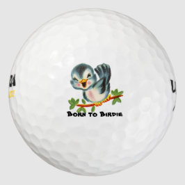 Pelotas De Golf Aves pequeñas retro lindo personalizado