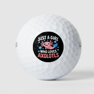 Pelotas De Golf Axolotl Kawaii Solo Una Chica Que Ama Axolotls