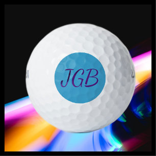 Pelotas De Golf Azul azul cielo monogramado o Elegir fondo de colo