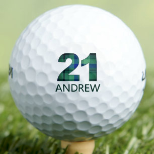 Pelotas De Golf Azul verde 21 cumpleaños - regalo de doncella de 2