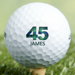Pelotas De Golf Azul verde 45 cumpleaños - 45 años regalo de donce