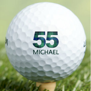 Pelotas De Golf Azul verde 55 cumpleaños - 55 años regalo de donce