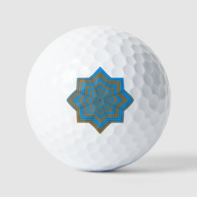 Pelotas De Golf Azul y Estrella de Ember (Anverso)