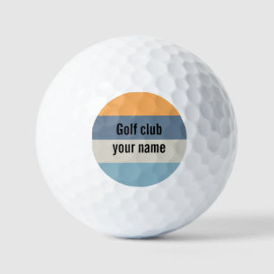 Pelotas De Golf Azul Y Naranja En Tiras