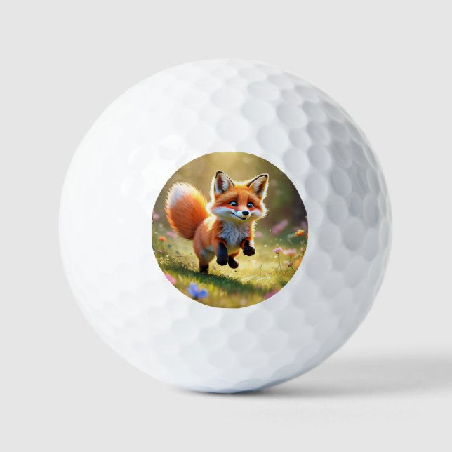 Pelotas De Golf "Baby Fox Exploration" (Anverso)