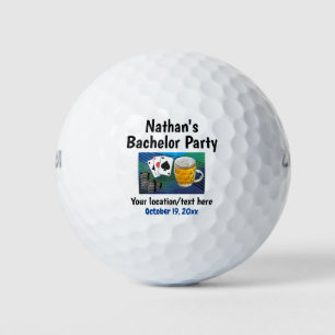 Pelotas De Golf Bachelor Party Wedding Favor Beer Poker