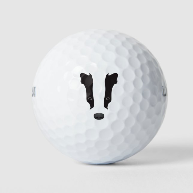 Pelotas De Golf Badger Face Silhouette (Anverso)
