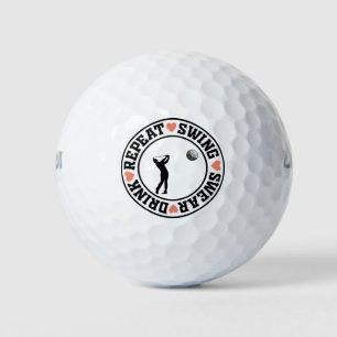 Pelotas De Golf Balancearse, Jurar, Beber, Repetir