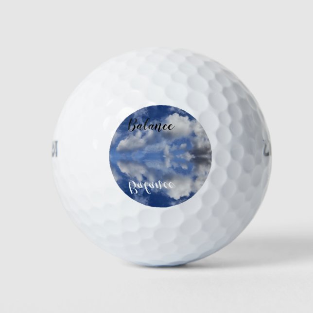 Pelotas De Golf Balanceo de la nube blanca esponjosa, reflexiones (Anverso)
