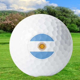 Pelotas De Golf Balas de golf de Argentina, golfistas de bandera /