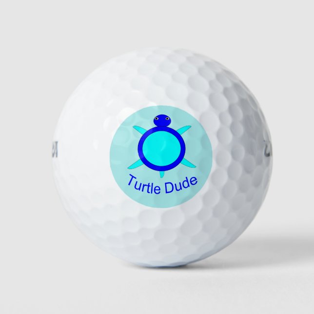 Pelotas De Golf Ball de golf Bright Blue Turner (Anverso)