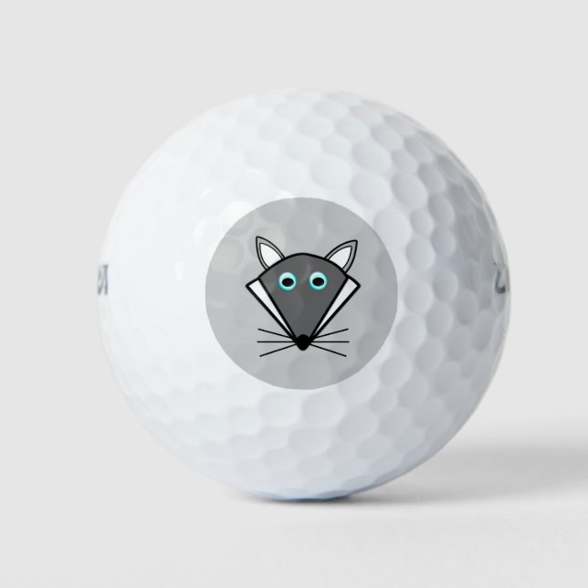 Pelotas De Golf Ball de golf Cute Halloween Wolf (Anverso)