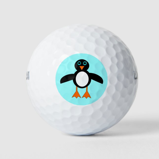 Pelotas De Golf Ball de golf Cute Penguin (Anverso)