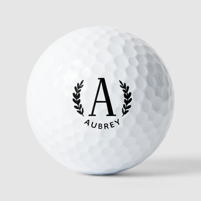 Pelotas De Golf Ball de golf de Monograma Unisex (Anverso)