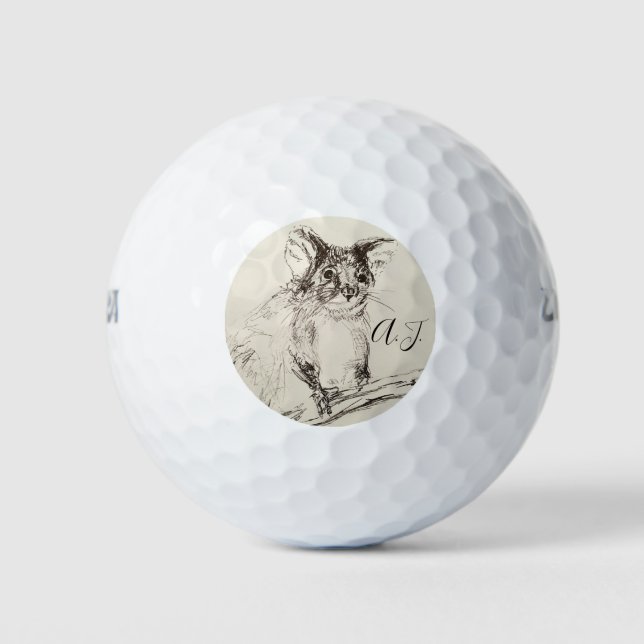 Pelotas De Golf Ball de golf de Possum (Anverso)
