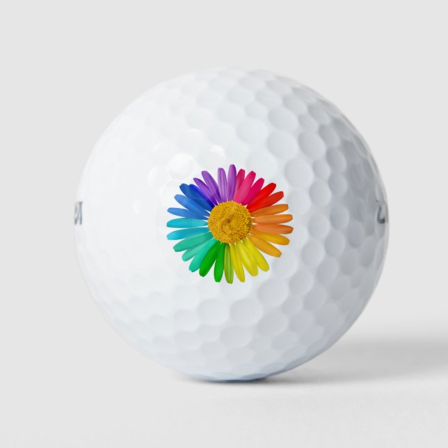 Pelotas De Golf Ball de golf Rainbow Flower (Anverso)