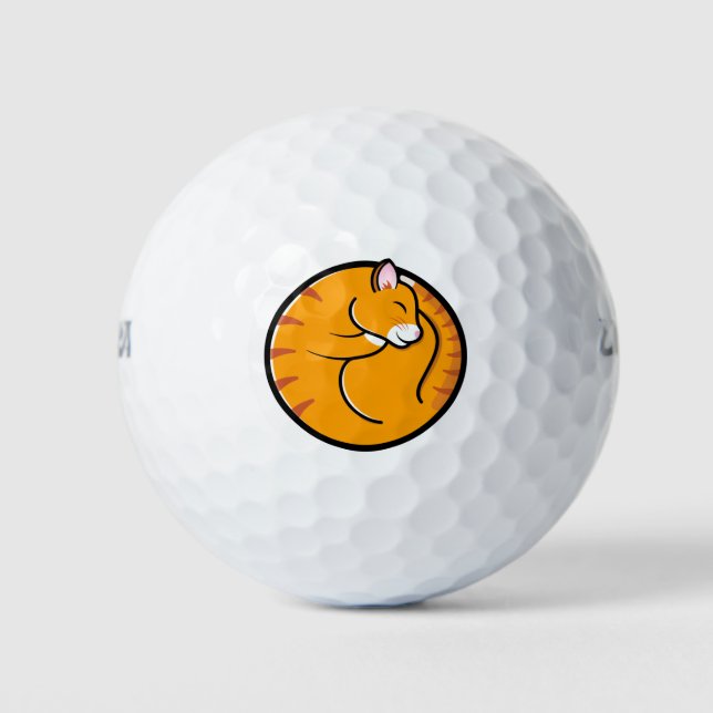 Pelotas De Golf Balls de golf Lazy Cat Days (Anverso)