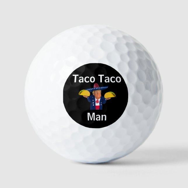 Pelotas De Golf Balls de golf Taco Taco Man (Anverso)