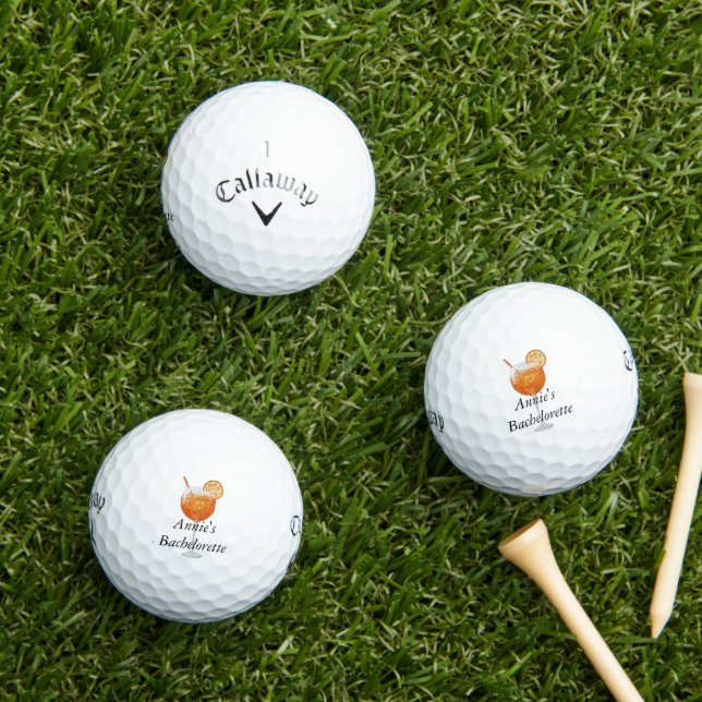 Pelotas De Golf Balnearios de Bachelorette Golf Balls - Aperol Spr (Césped in situ)