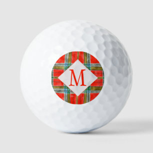 Pelotas De Golf Balnearios MAC BAIN TARTAN + Iniciales