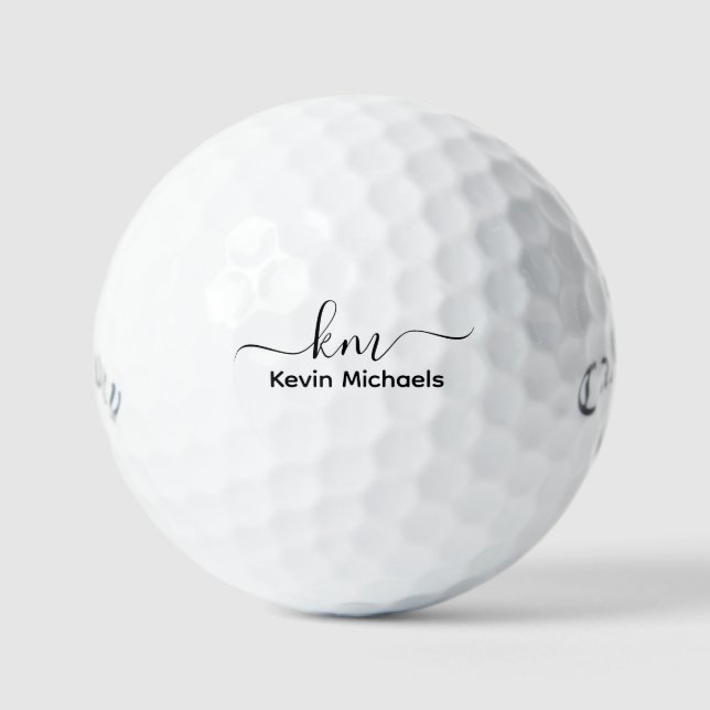 Pelotas De Golf Balnearios Monogramados Para Hacer Destacar El Jue (Anverso)