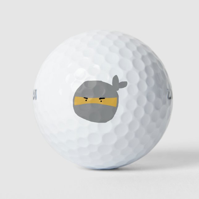 Pelotas De Golf Balón de golf ninja plateado (Anverso)