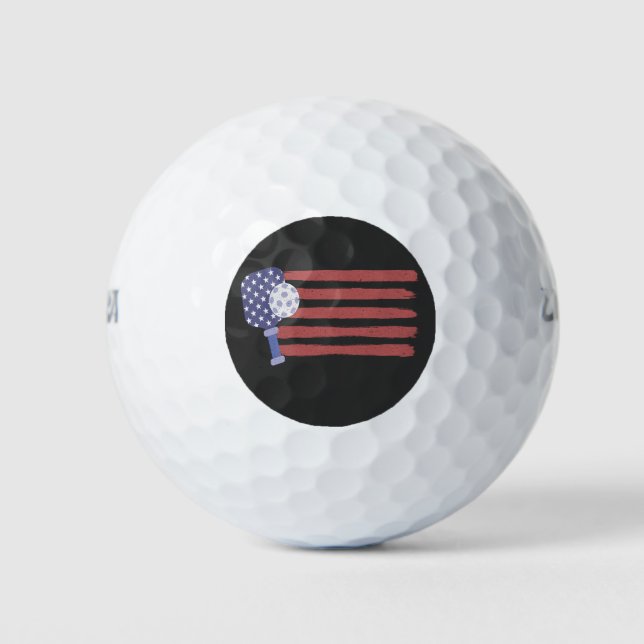 Pelotas De Golf Baloncesto con bandera estadounidense (Anverso)
