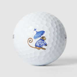 Pelotas De Golf Baloncesto de golf chinoiserie azul