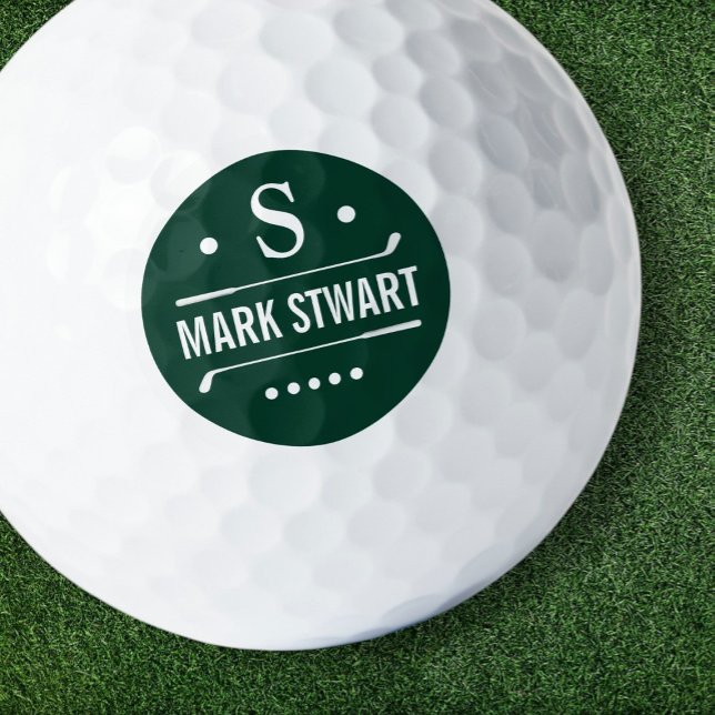 Pelotas De Golf Baloncesto de golf simple Monograma con nombre (Subido por el creador)