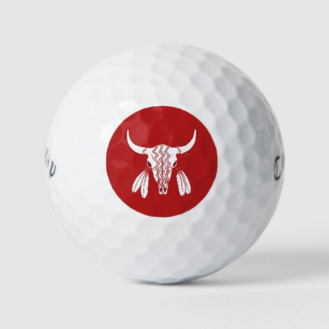 Pelotas De Golf Balones de golf Red Ghost Dance Buffalo Warbird (Anverso)