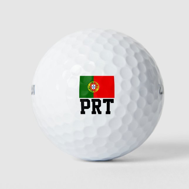 Pelotas De Golf Balonmano de bandera portuguesa | Orgullo de Portu (Anverso)