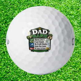Pelotas De Golf Banco de Papá Divertido