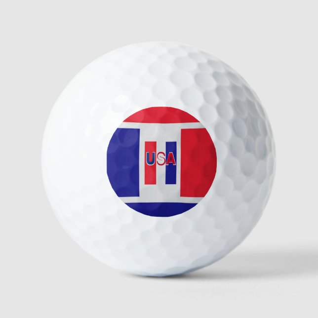 Pelotas De Golf Bandas de golf Red White Blue USA (Anverso)