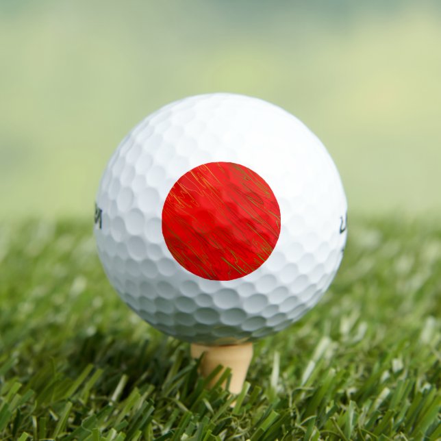 Pelotas De Golf Bandas de golf rojas de mármol (Camiseta in situ)