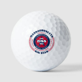 Pelotas De Golf Bandejas de golf Patriotic Gift de Massachusetts