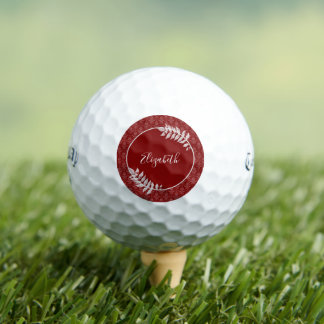 Pelotas De Golf Bandejas de golf Red Elegant Damask