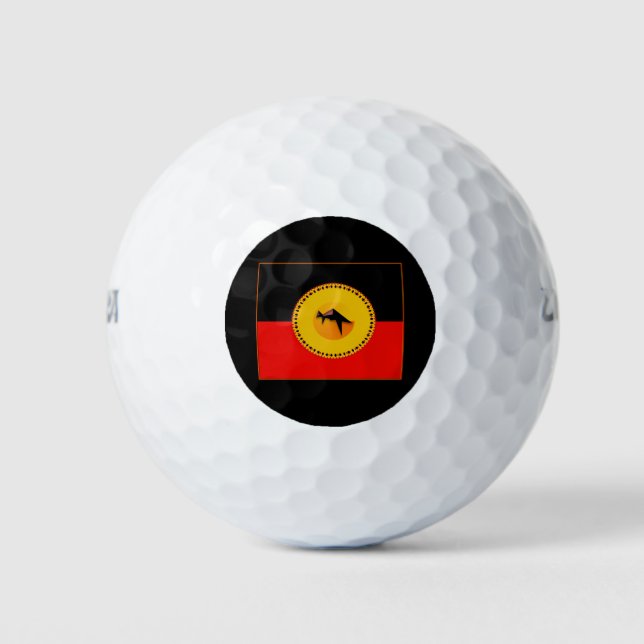 PELOTAS DE GOLF BANDERA ABORIGINAL DE ARTE AUSTRALIANO 8 (Anverso)