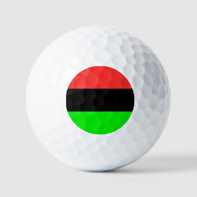Pelotas De Golf Bandera afroamericana (Anverso)
