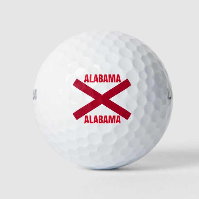 PELOTAS DE GOLF BANDERA ALABAMA (Anverso)