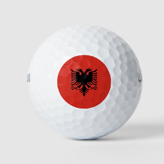 Pelotas De Golf Bandera albanesa (Anverso)