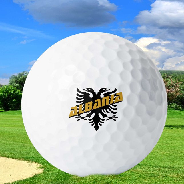 Pelotas De Golf Bandera albanesa y de golf patriótico de Albania (Subido por el creador)