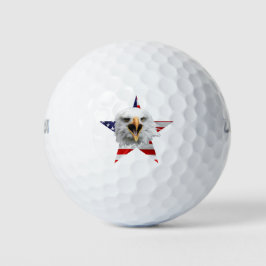 Pelotas De Golf Bandera americana, águila, estrella patriótica