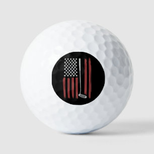 Pelotas De Golf Bandera Americana Retro Golfista de Golf Club Dive