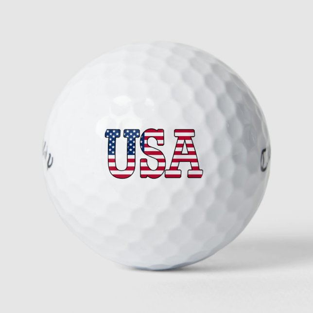 Pelotas De Golf Bandera Americana USA Bandera Patriótica (Anverso)