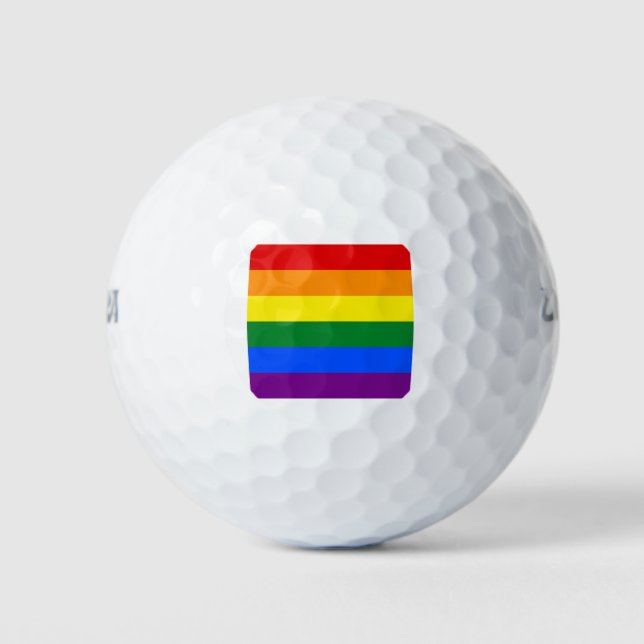 Pelotas De Golf Bandera arco iris del orgullo (Anverso)