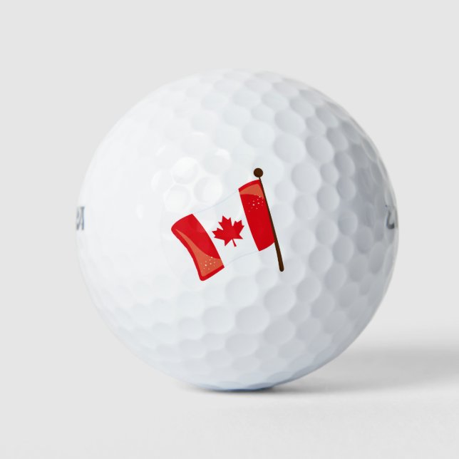 Pelotas De Golf Bandera canadiense (Anverso)