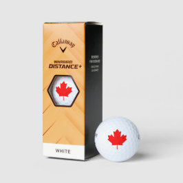 Pelotas De Golf Bandera Canadiense Red Maple Leaf Golf Balls